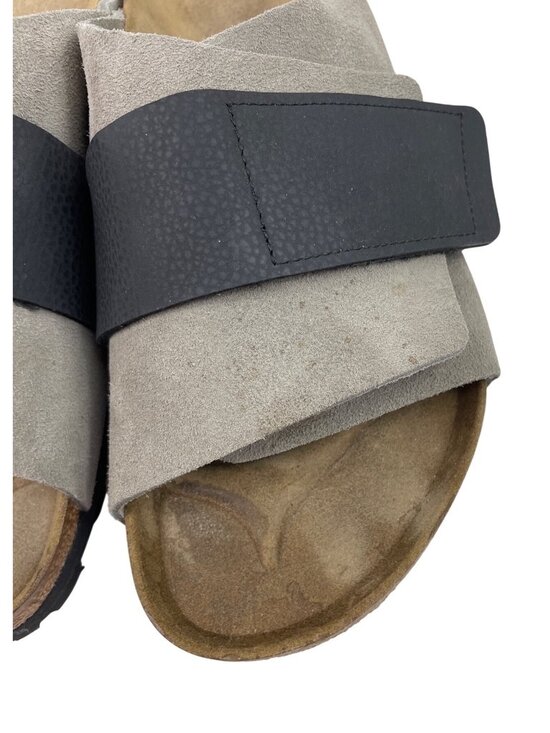 Birkenstock Kyoto Stone Coin Suede Nubuck Black Strap Mens Size 44 main image 2
